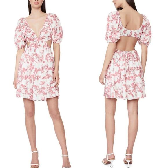 Bardot XXL US 12 AU 16 Eden Red Floral Deep V Neck Cottage Country Sundress NWT - Picture 7 of 12